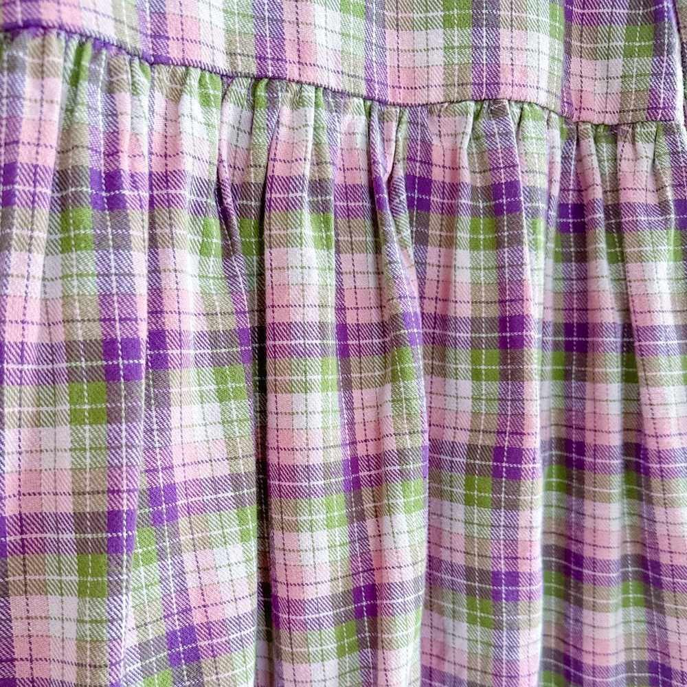 Plaid Long-Sleeve Kids Dress - Picture 9 of 12
